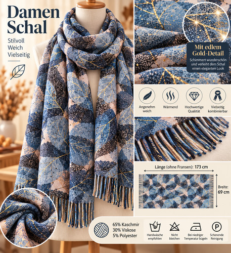 Damen schal mit elegantem - damen,