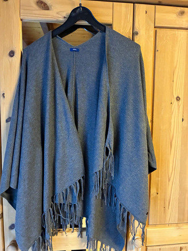 Damen umschlagtuch stola grau - umschlagtuch,